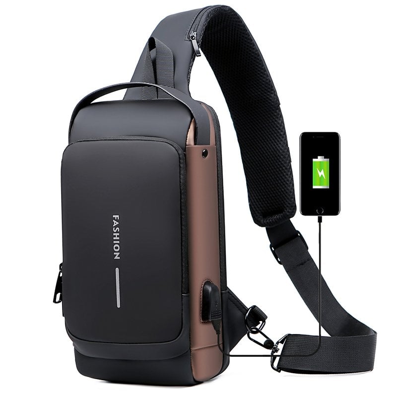 Héctor | Bolsa de deporte- bandolera con función de carga USB