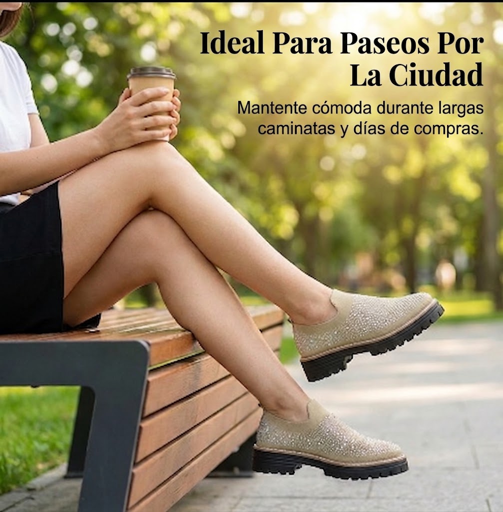 Federica | Mocasines para mujer – Suela de plataforma, adornados con strass, modernos y cómodos para la primavera