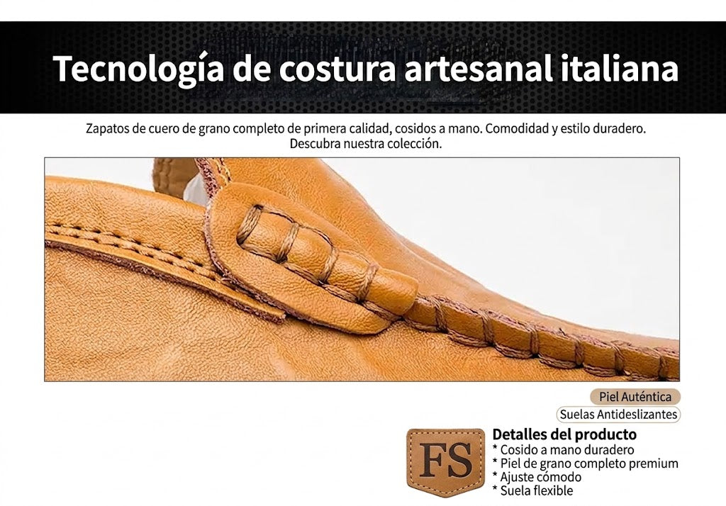 Bruno | Mocasines de cuero para hombre, hechos a mano al estilo milanés.