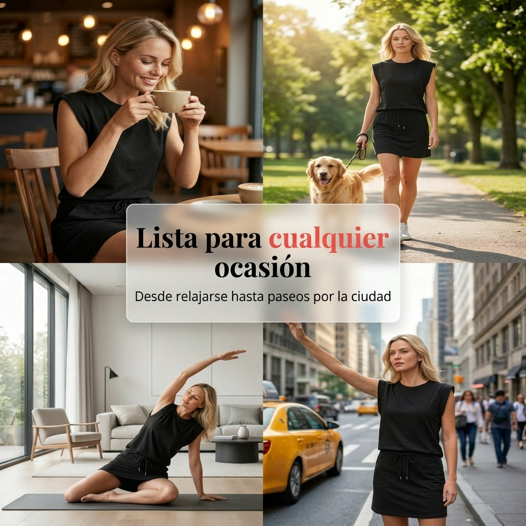 Conjunto de top moderno y falda ajustable