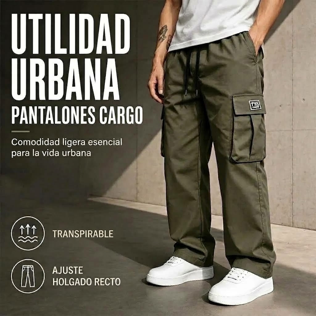Ivan | Pantalones cargo para hombre de corte holgado- Cómodos, versátiles y con múltiples bolsillos