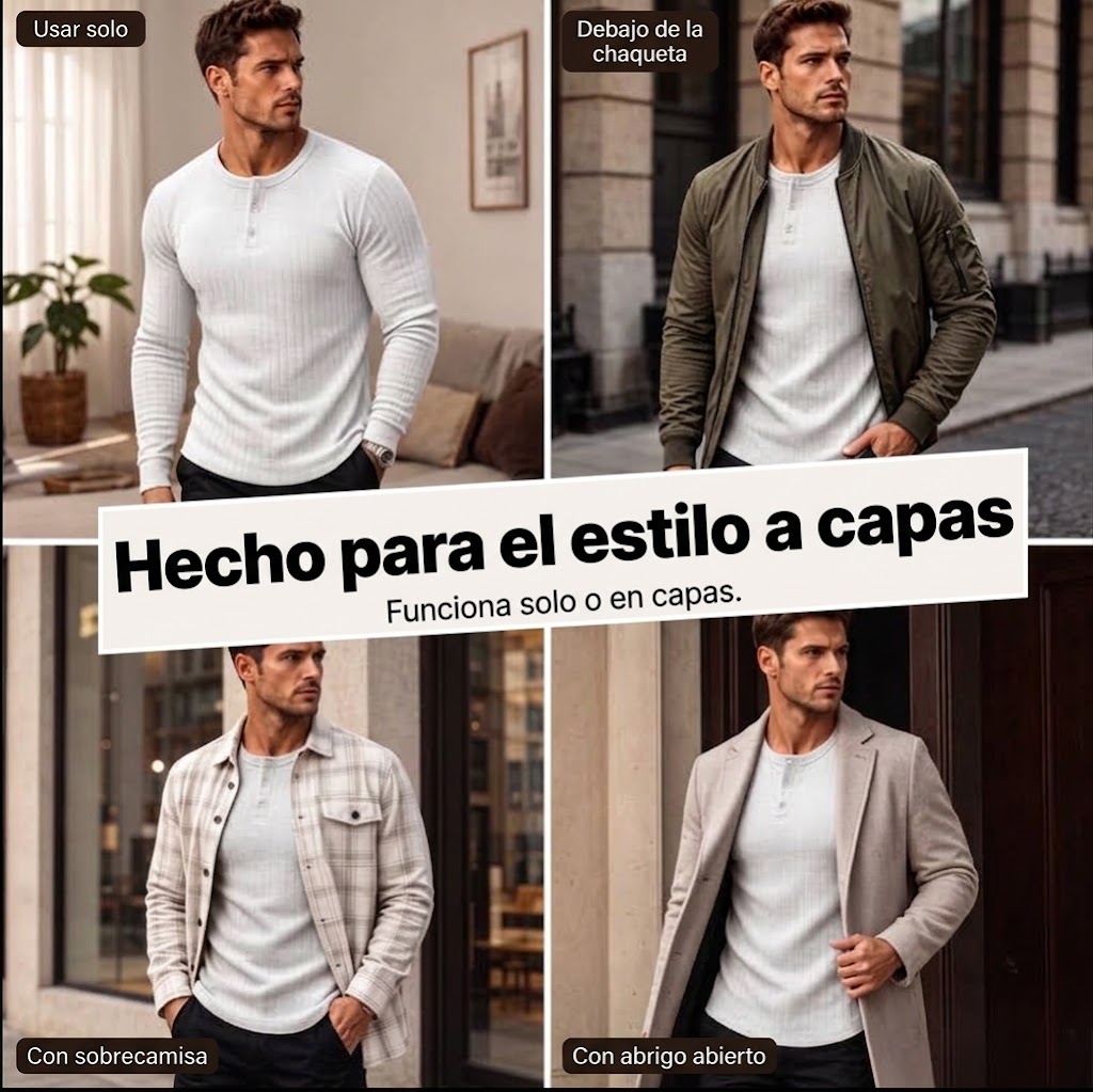 Nero | Camiseta Henley slim fit para hombre