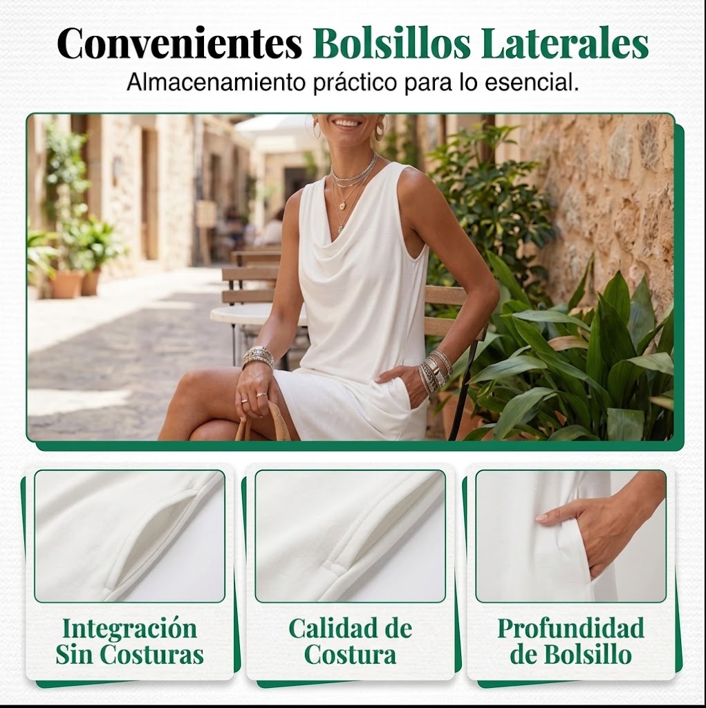 Sonia - vestido ajustado con cuello holgado