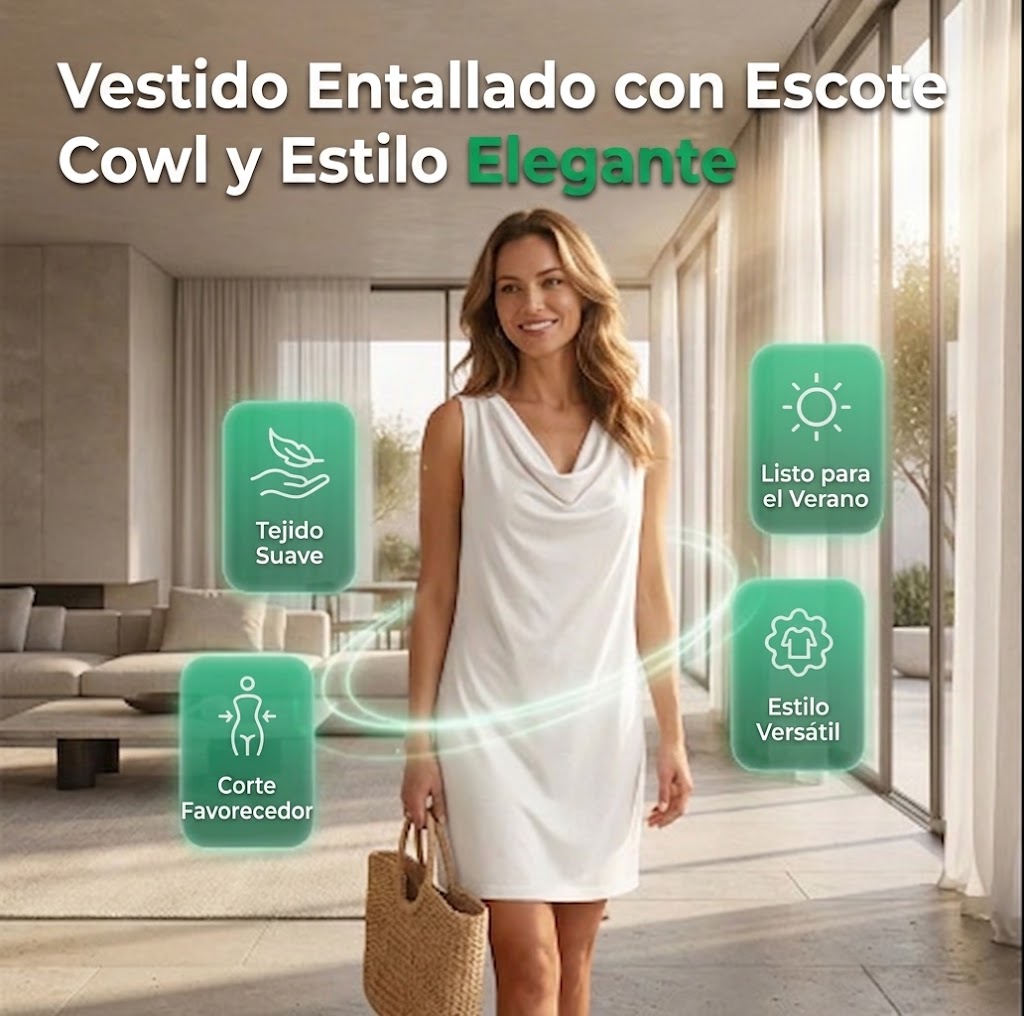 Sonia - vestido ajustado con cuello holgado