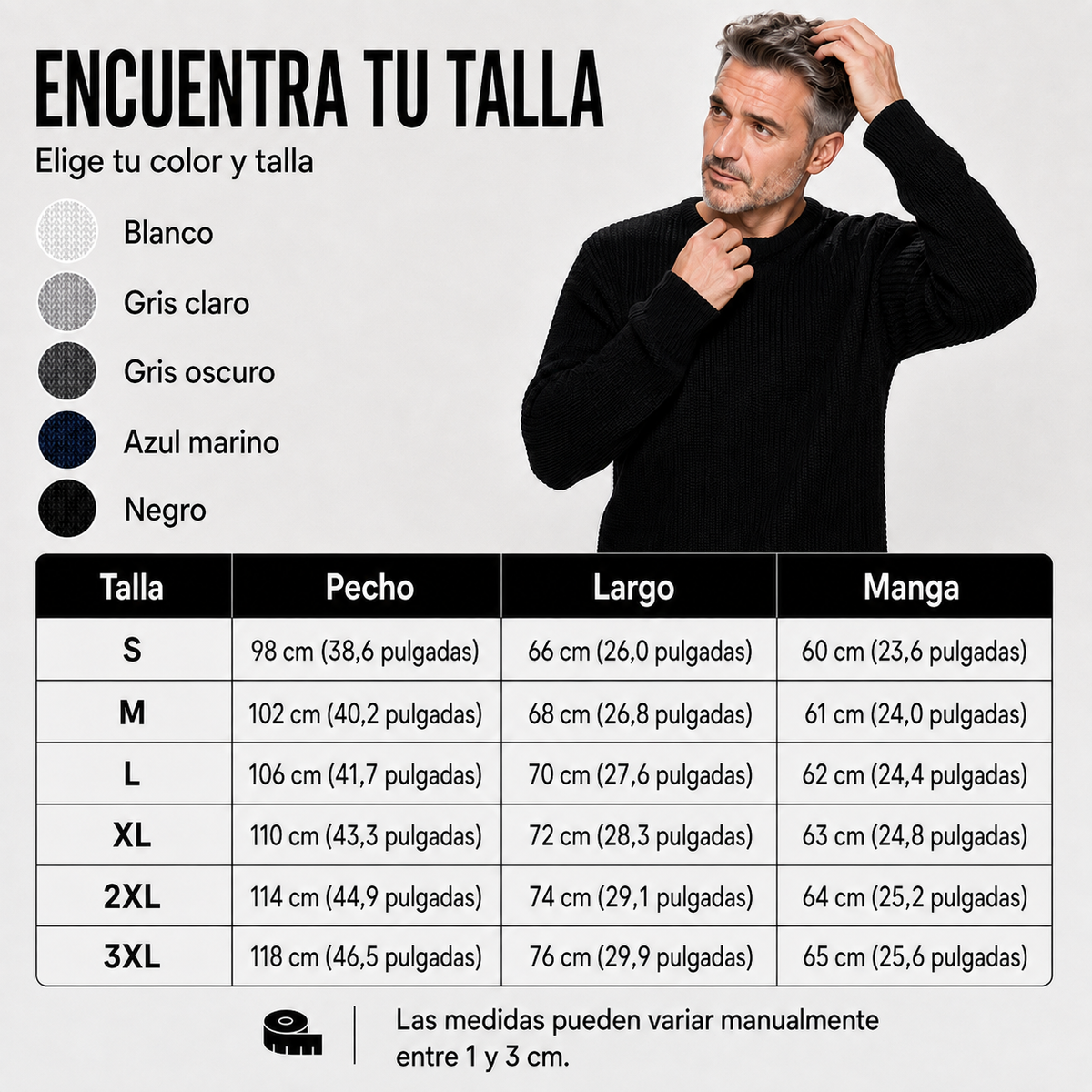 Jersey de cuello redondo para hombre — detalle 4