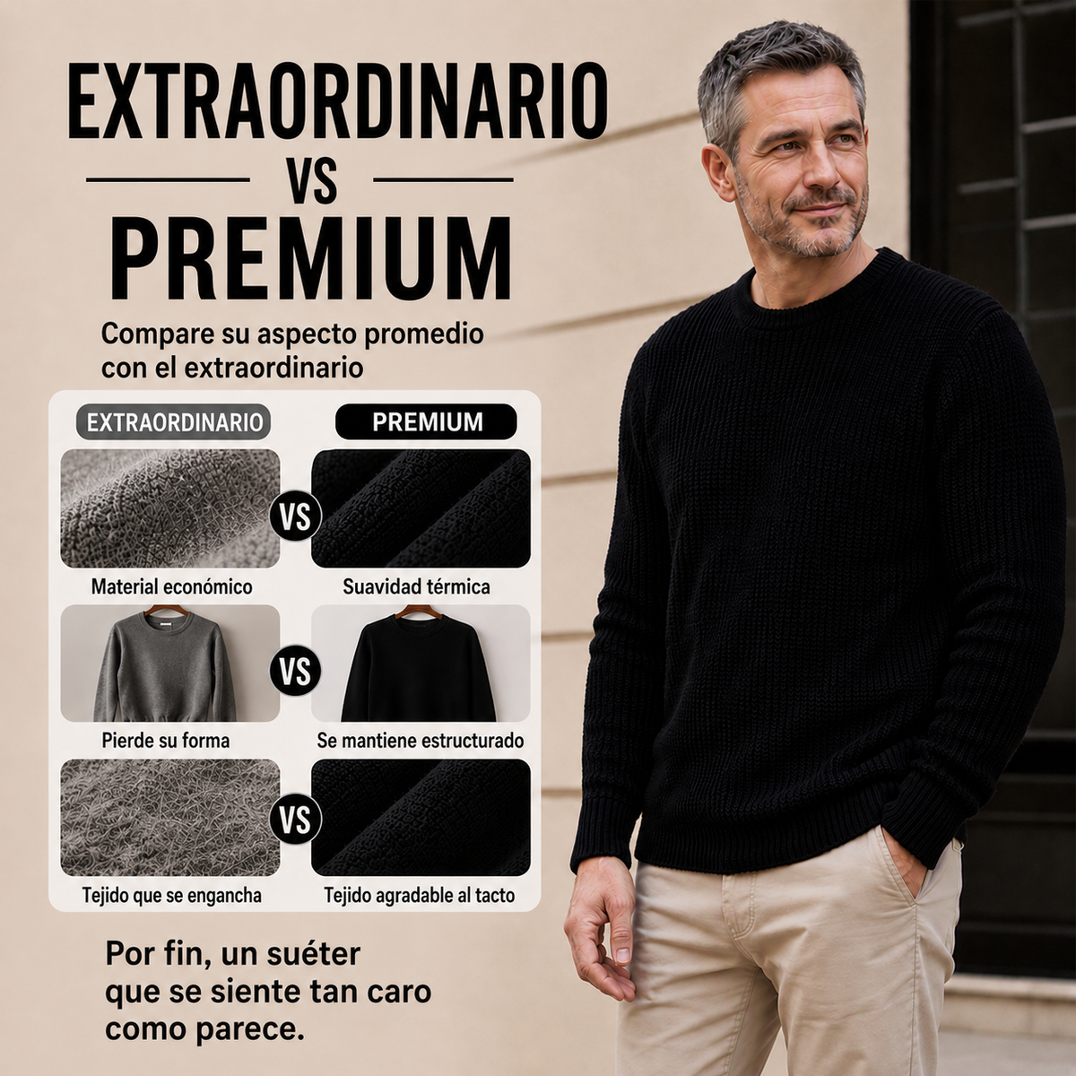 Jersey de cuello redondo para hombre — detalle 3