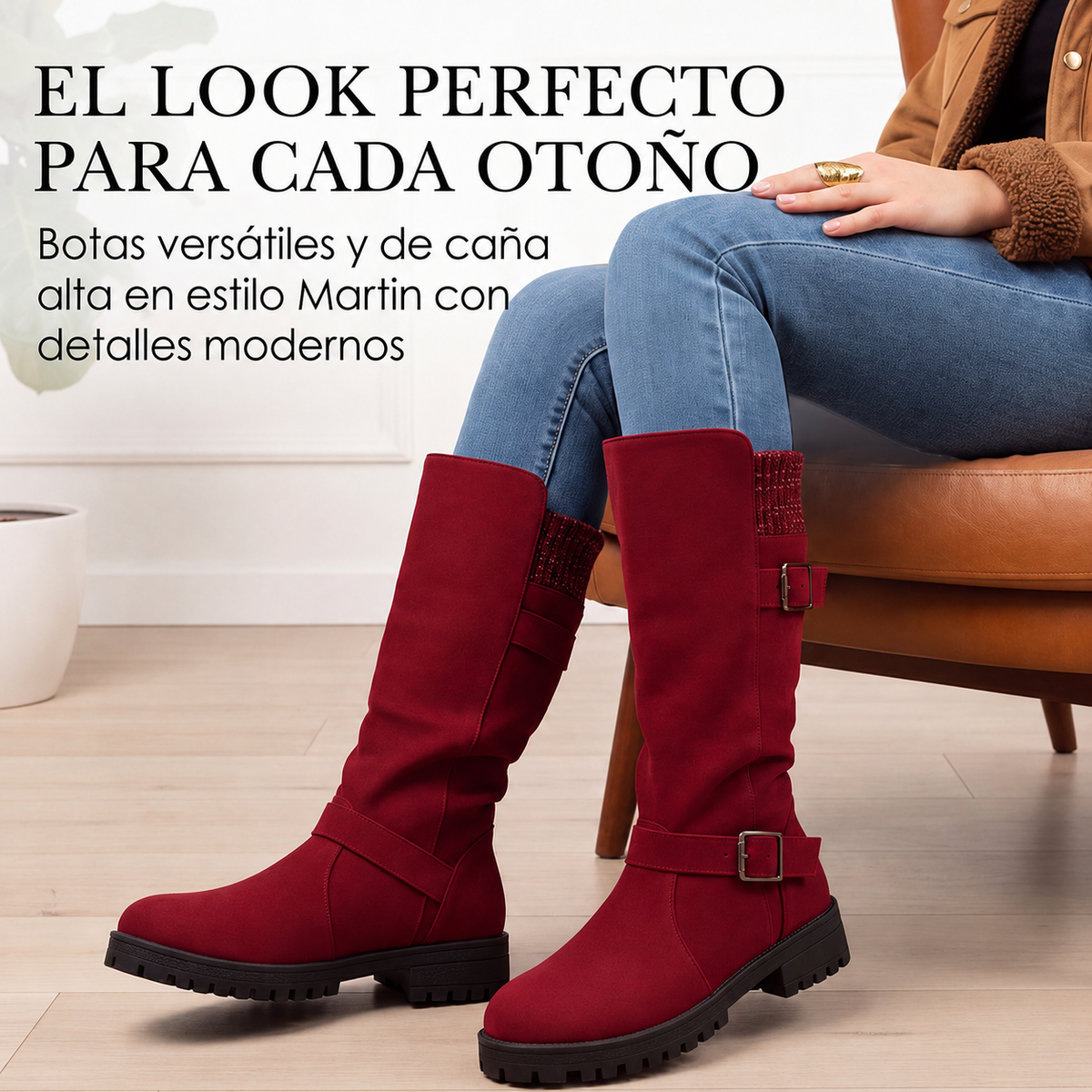 Botas de caña media holgadas para mujer — imagen 8