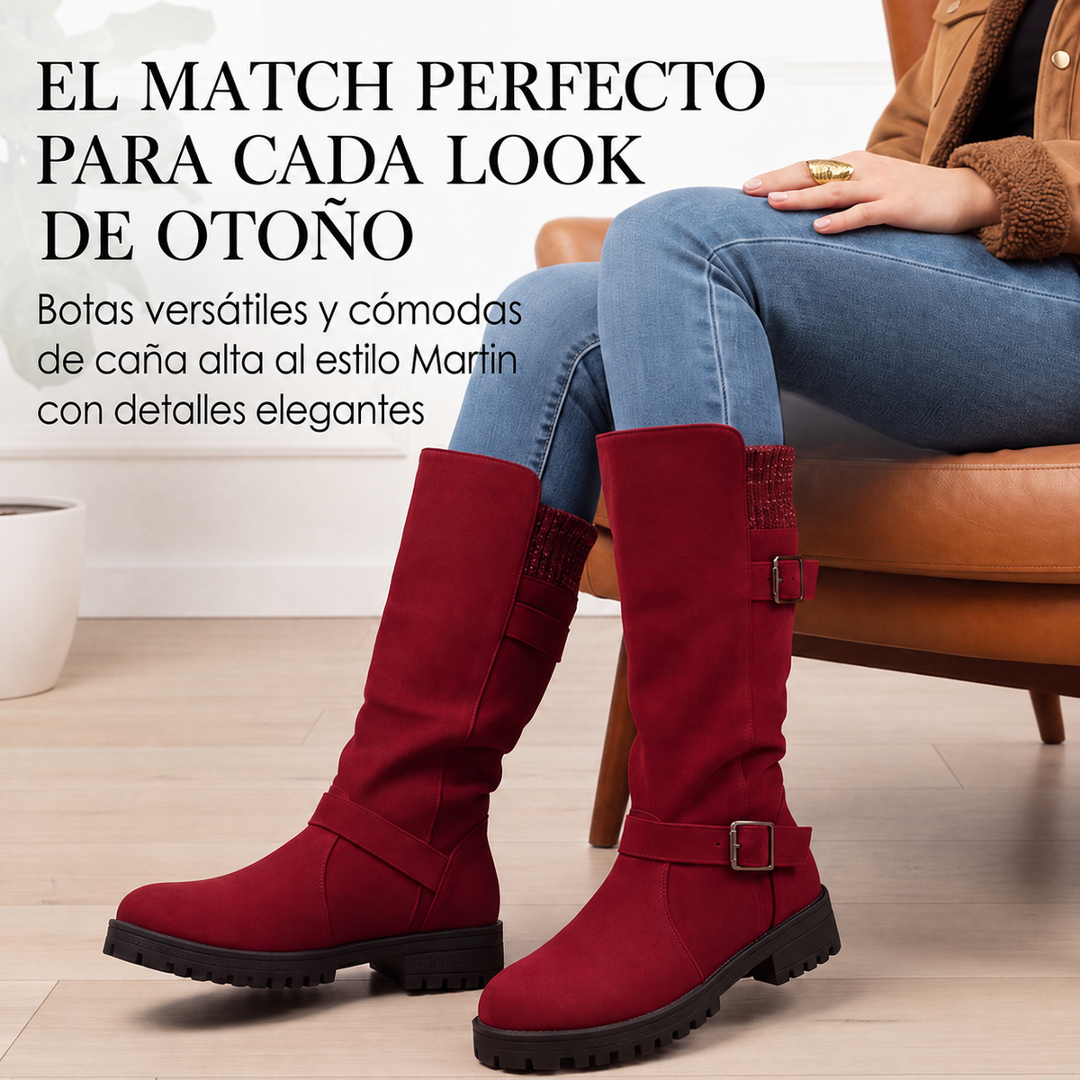 Botas de caña media holgadas para mujer — imagen 15