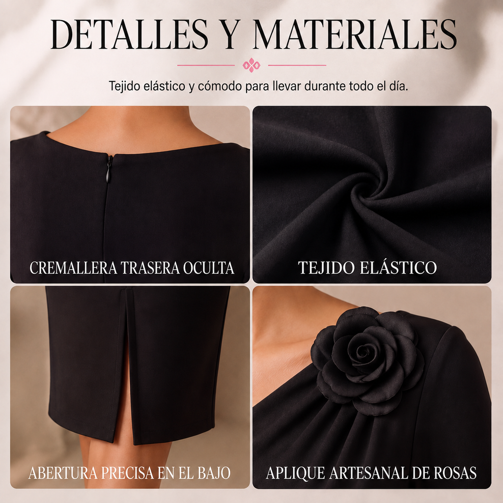 Detalles y materiales del vestido