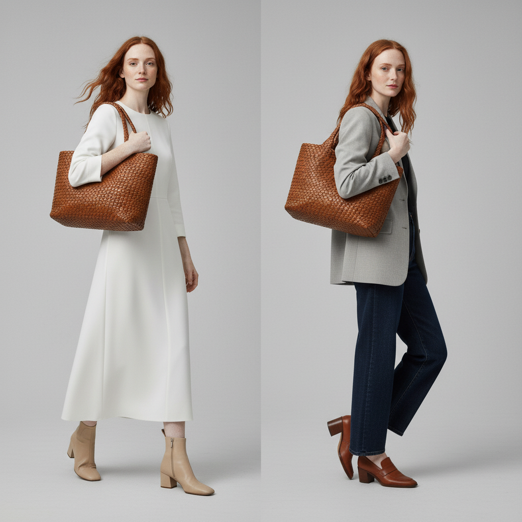 BOLSO TOTE DE CUERO HECHO A MANO