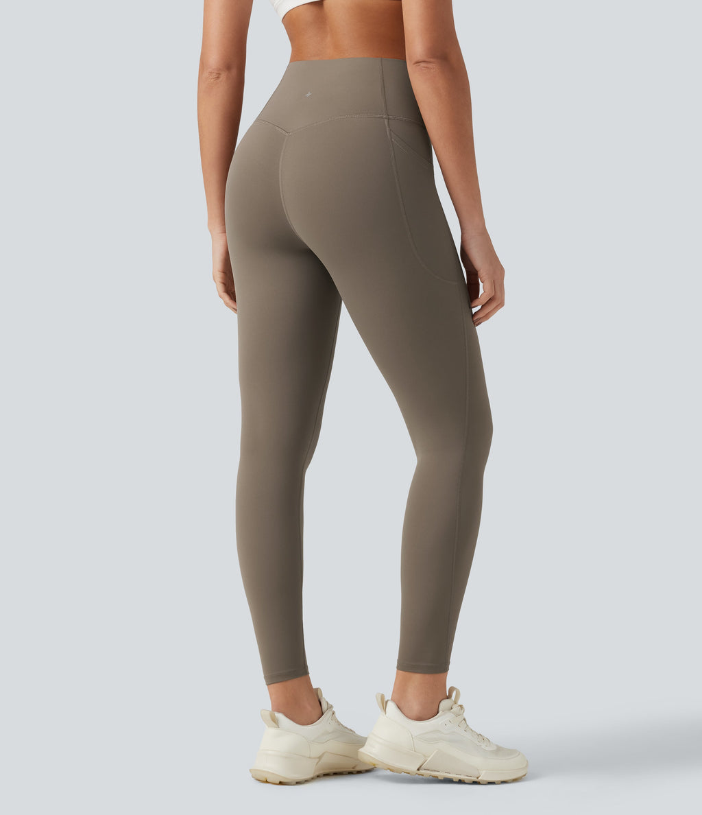 Vista trasera completa de leggings Nadia de tiro alto