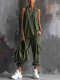 Conjunto Casual Suave con Bolsillos