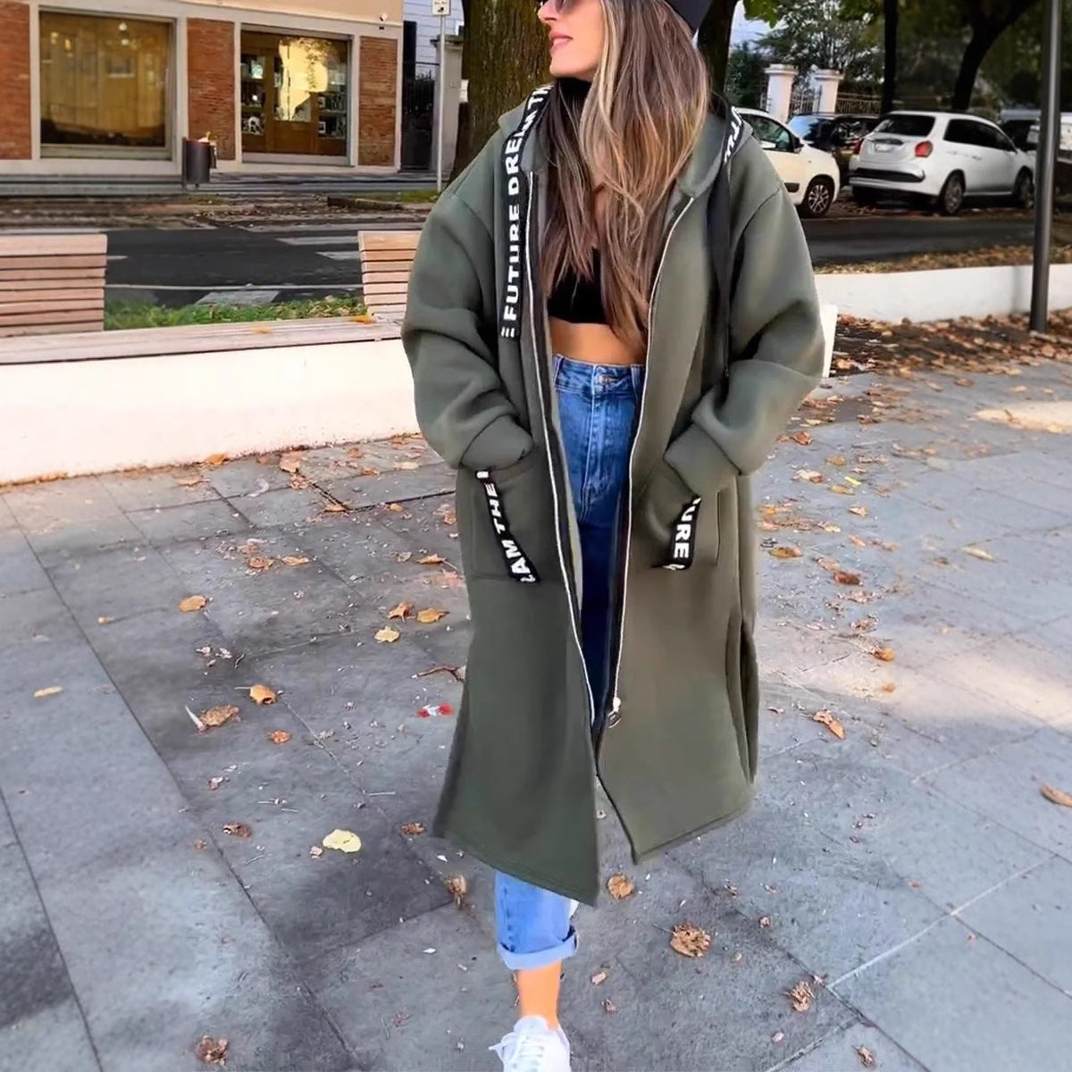 Victoria | Abrigo tipo sudadera con capucha y corte oversize para mujer