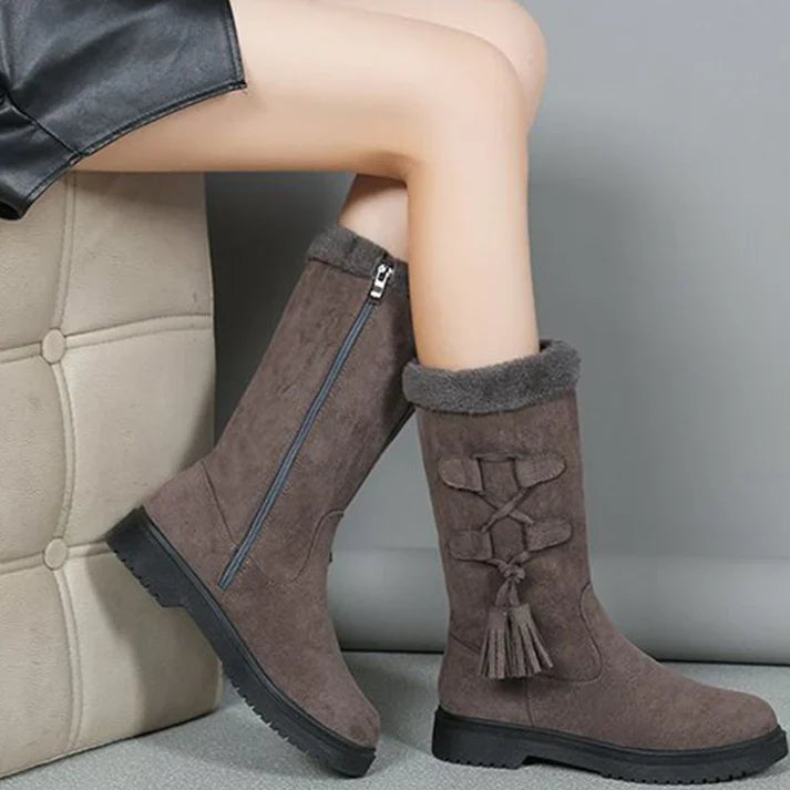 Lidia - Botas de invierno con suela gruesa y forro cálido