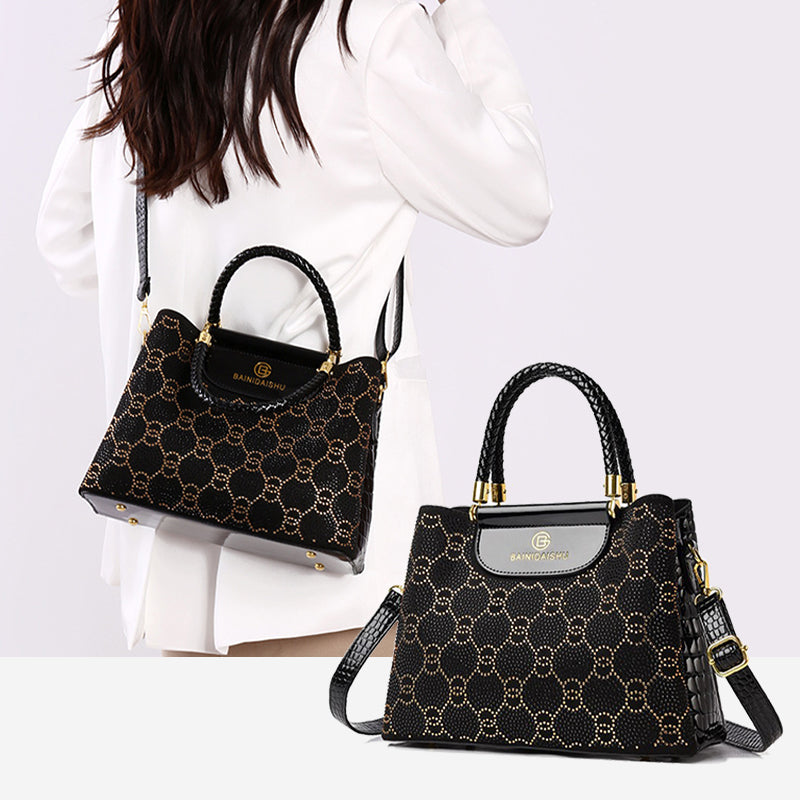 Luna | Bolso de mano de lujo de 3 compartimentos para mujer con correa de hombro
