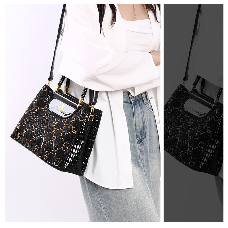Luna | Bolso de mano de lujo de 3 compartimentos para mujer con correa de hombro