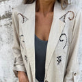 Abigail | Blazer de Chaqueta con Cuello de Solapa Jacquard para Mujer