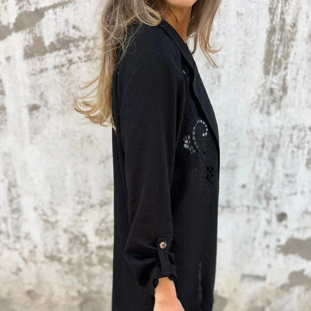 Abigail | Blazer de Chaqueta con Cuello de Solapa Jacquard para Mujer