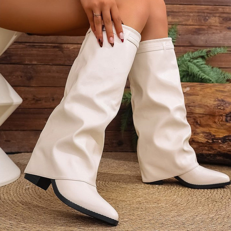 Teresa | Botas de alta calidad para mujer – Botas holgadas hasta la rodilla con suela chunky