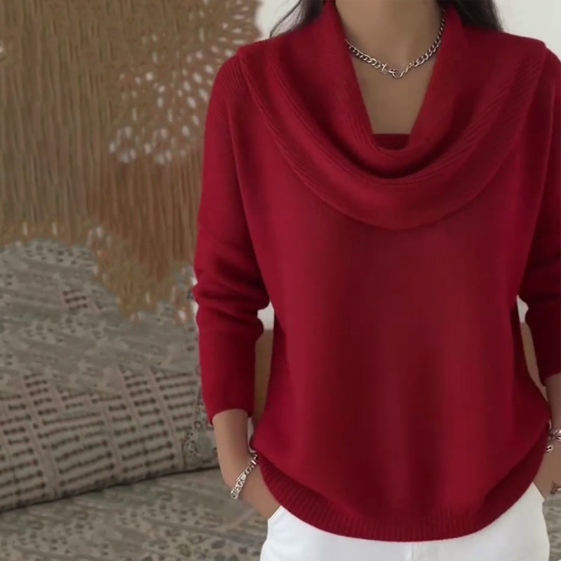Ayla |  Jersey de cuello vuelto elegante y cómodo para mujer
