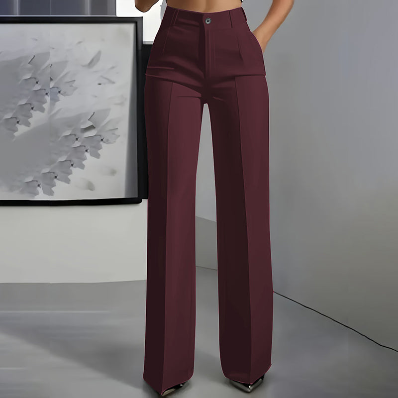Leire | Pantalón de Vestir Mujer de Pierna Ancha – Elegante, Cómodo y Versátil.Oferta!!!