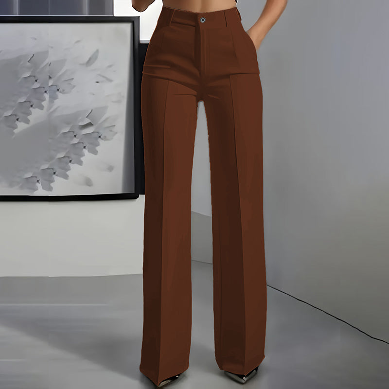 Leire | Pantalón de Vestir Mujer de Pierna Ancha – Elegante, Cómodo y Versátil.Oferta!!!