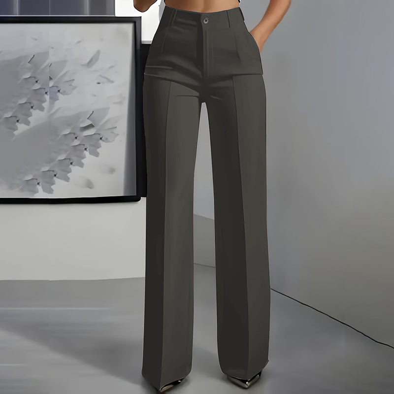 Leire | Pantalón de Vestir Mujer de Pierna Ancha – Elegante, Cómodo y Versátil.Oferta!!!