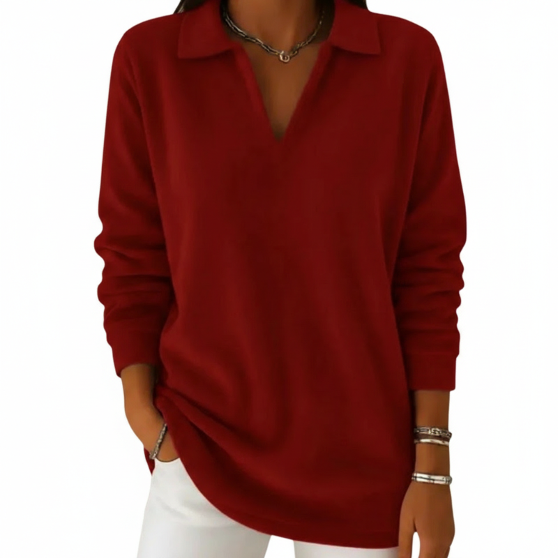 Elara | Jersey casual de mujer con manga larga y escote en V