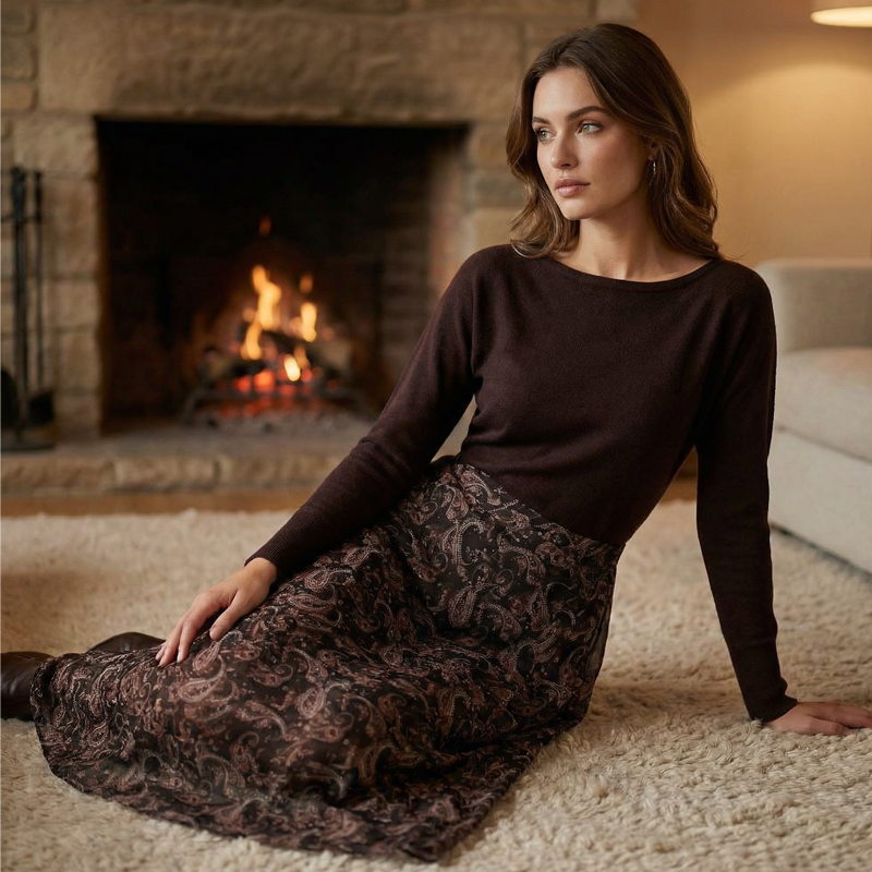 Vera | Conjunto Bohemio de Falda Fluida y Top