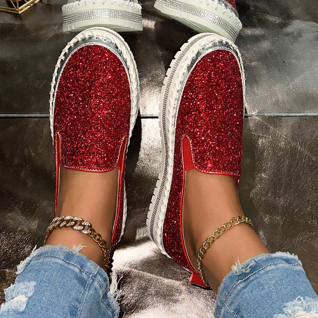 Viviana | Zapatos Slip-On Cómodos con Lentejuelas para Mujer