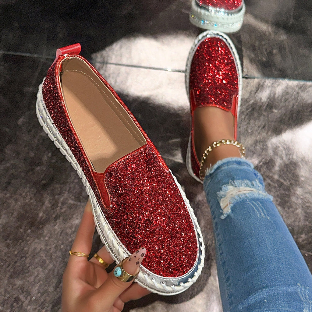 Viviana | Zapatos Slip-On Cómodos con Lentejuelas para Mujer