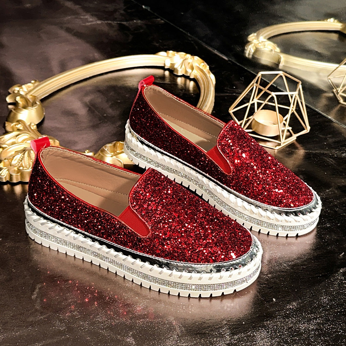Viviana | Zapatos Slip-On Cómodos con Lentejuelas para Mujer