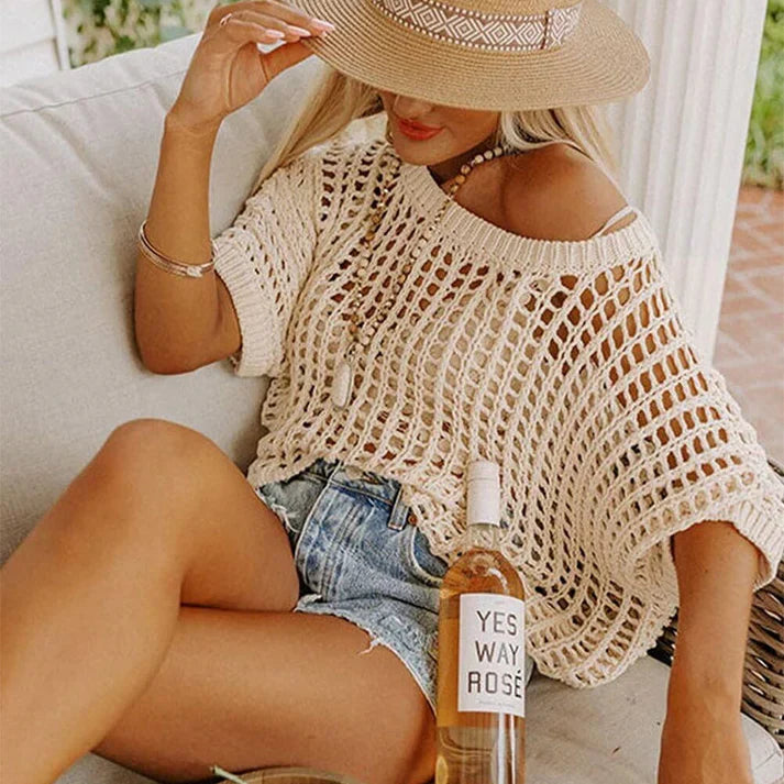 Noa - Jersey de verano de punto calado casual