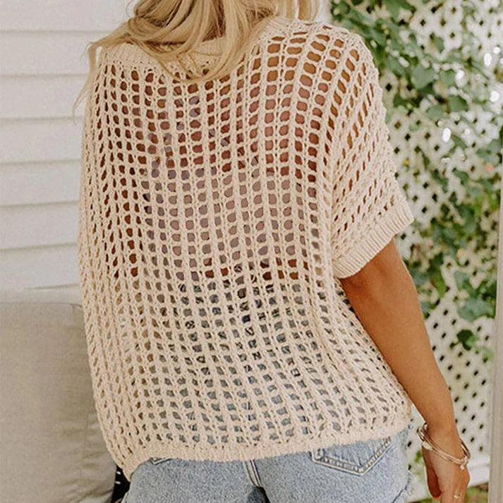 Noa - Jersey de verano de punto calado casual