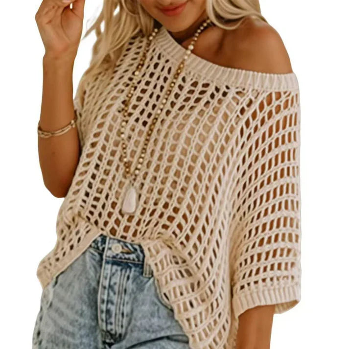 Noa - Jersey de verano de punto calado casual