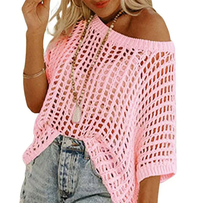 Noa - Jersey de verano de punto calado casual