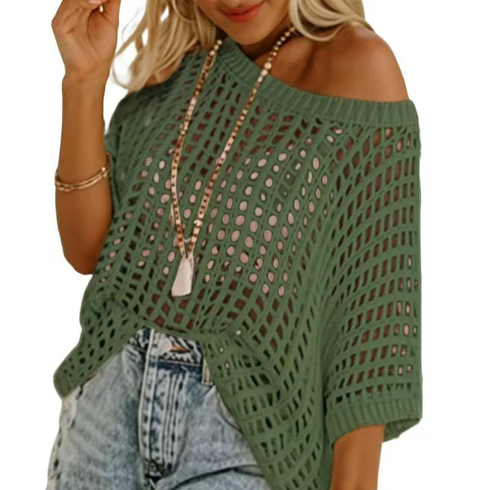 Noa - Jersey de verano de punto calado casual
