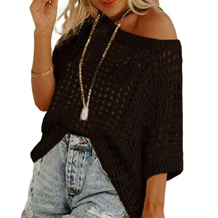 Noa - Jersey de verano de punto calado casual