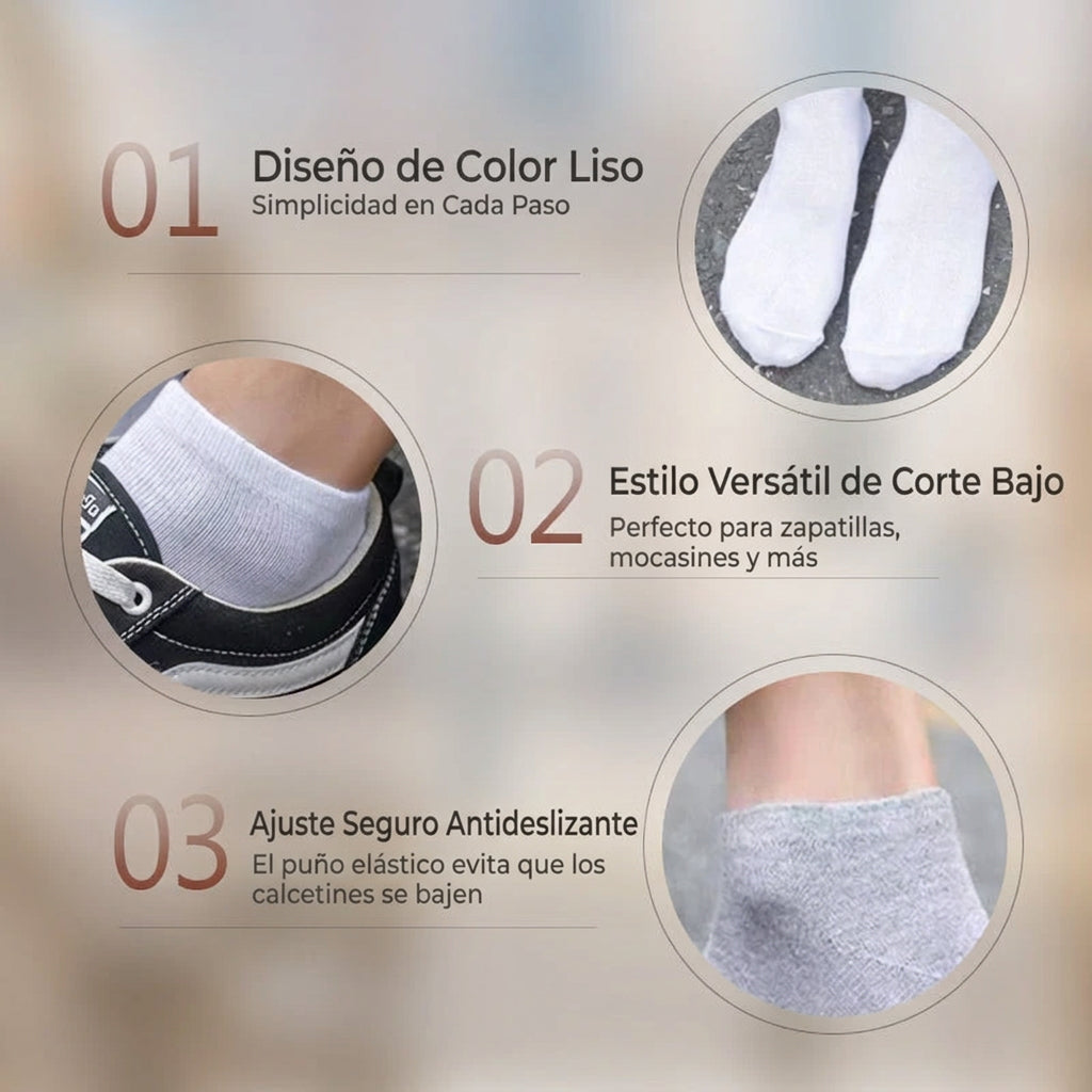 Pack de 3 pares de calcetines deportivos transpirables de mezcla de algodón, talla única
