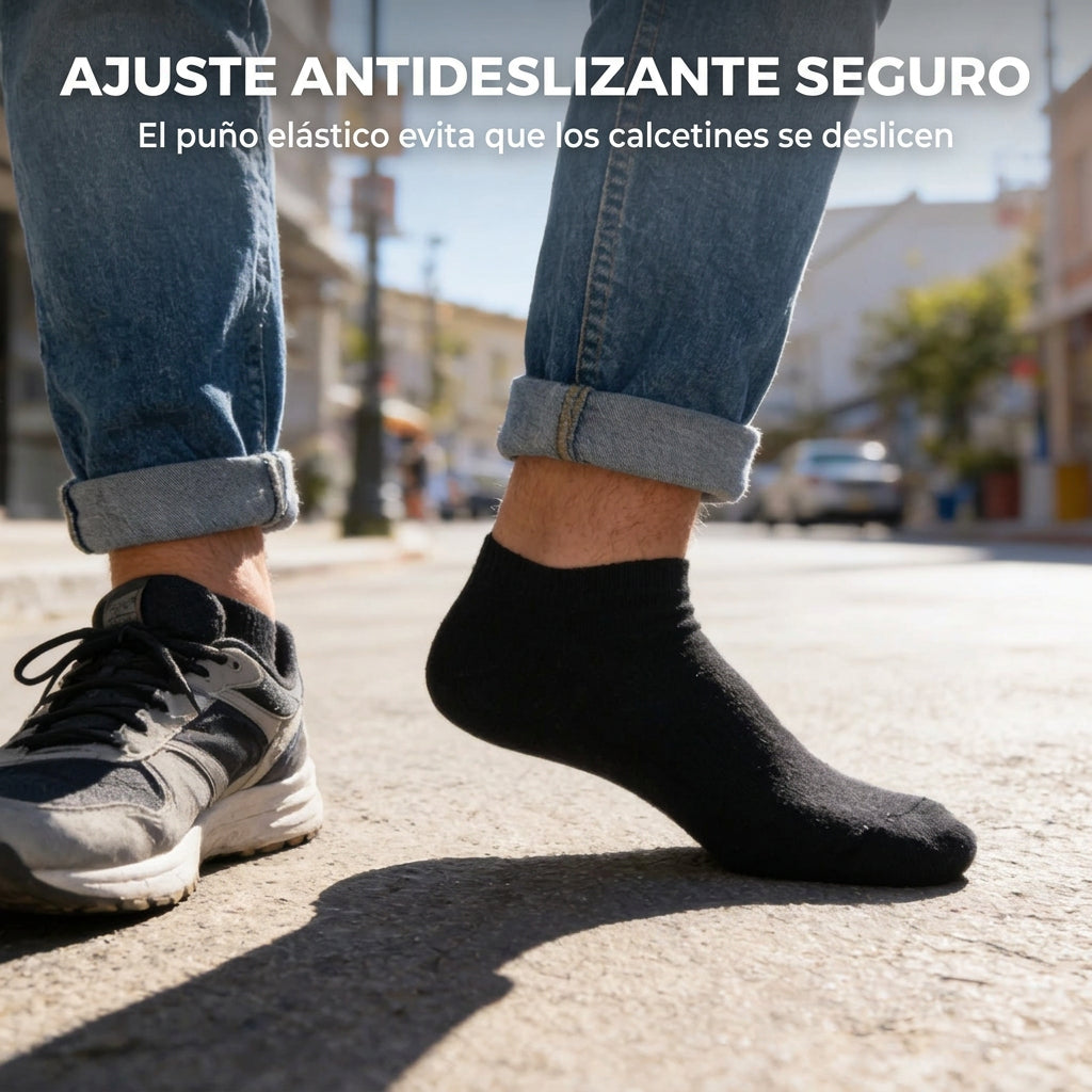 Pack de 3 pares de calcetines deportivos transpirables de mezcla de algodón, talla única
