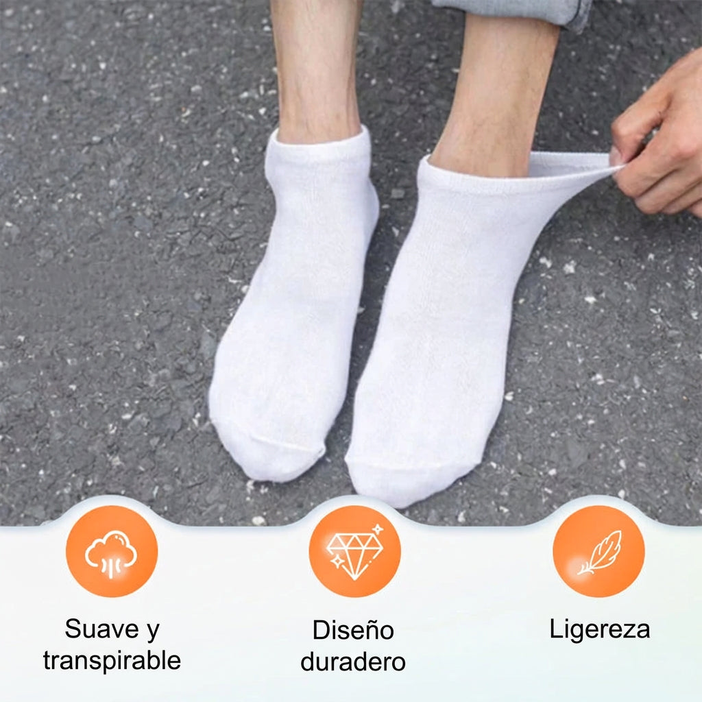 Pack de 3 pares de calcetines deportivos transpirables de mezcla de algodón, talla única