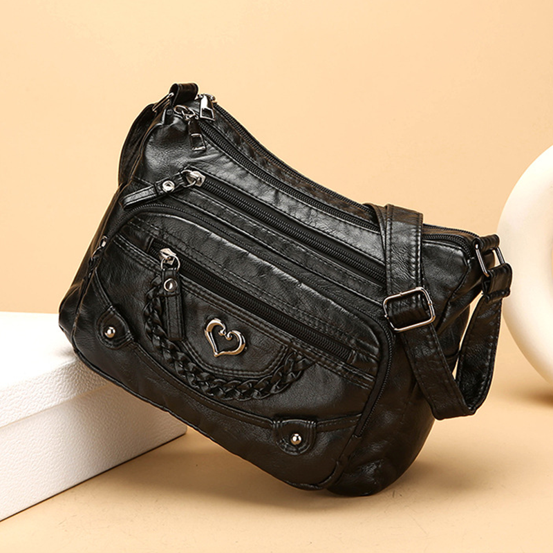 Aurora | Bolso bandolera para mujer de suave cuero PU – con varios compartimentos