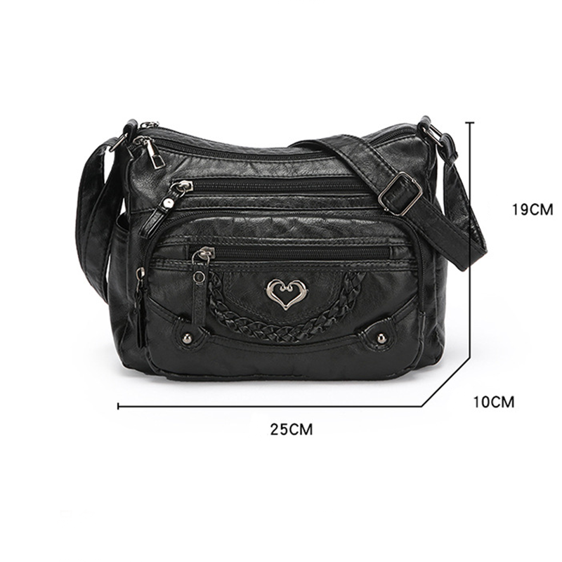 Aurora | Bolso bandolera para mujer de suave cuero PU – con varios compartimentos