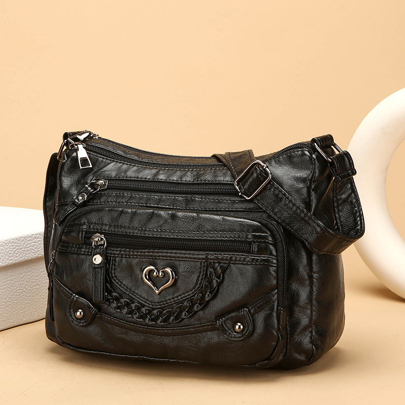 Aurora | Bolso bandolera para mujer de suave cuero PU – con varios compartimentos