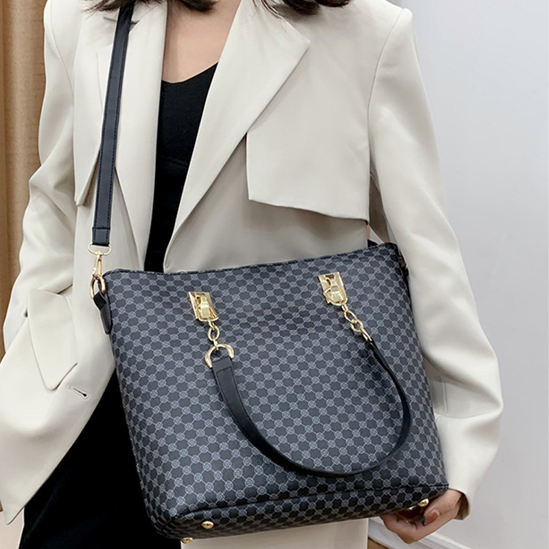 Uxue | Elegante set de bolsos 6 en 1 con estampado, versátiles bolsos de hombro, bandolera y de mano