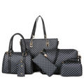 Uxue | Elegante set de bolsos 6 en 1 con estampado, versátiles bolsos de hombro, bandolera y de mano