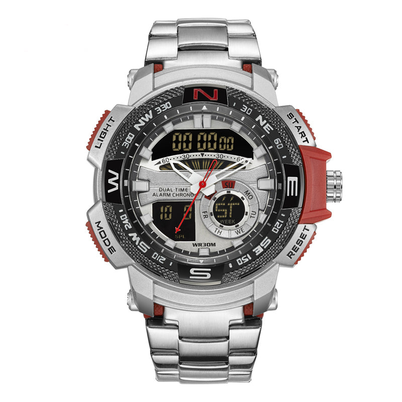 Emilio | Reloj deportivo multifunción para hombre-doble uso horario-cronómetro y resistente al agua