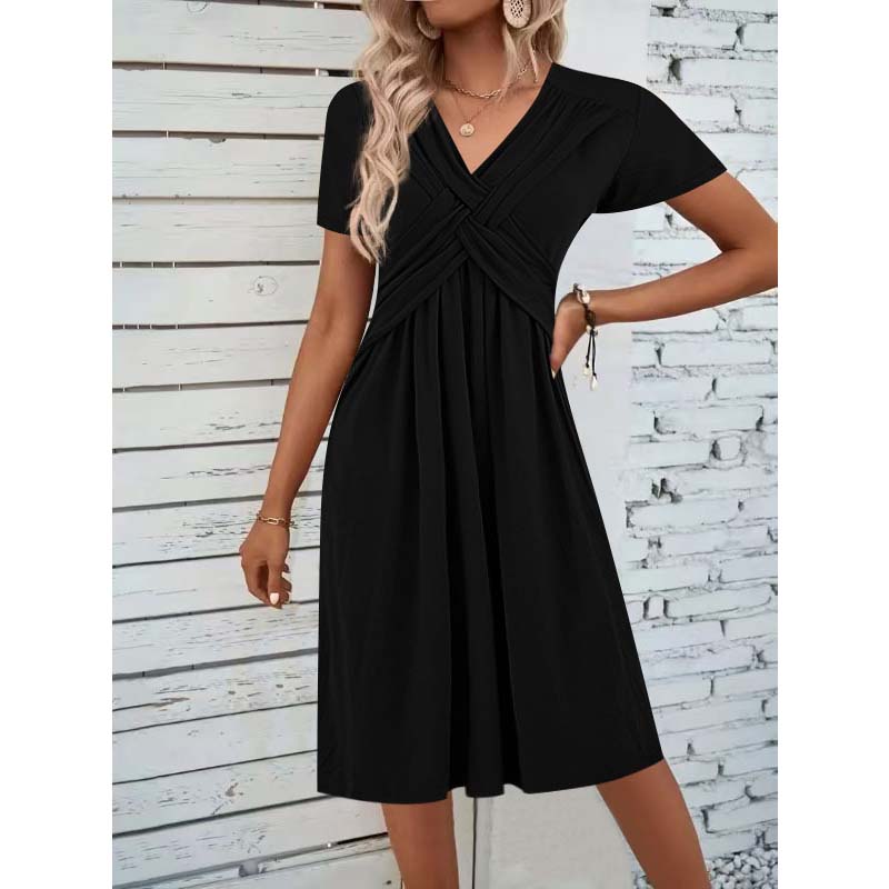Fiorella | Vestido con escote en V y diseño cruzado