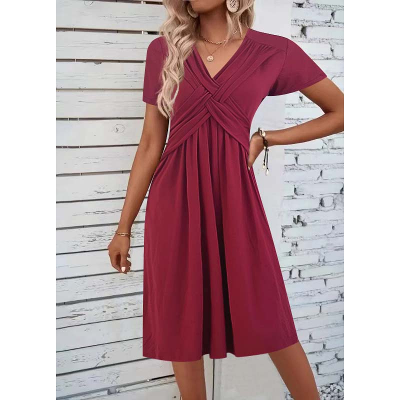 Fiorella | Vestido con escote en V y diseño cruzado