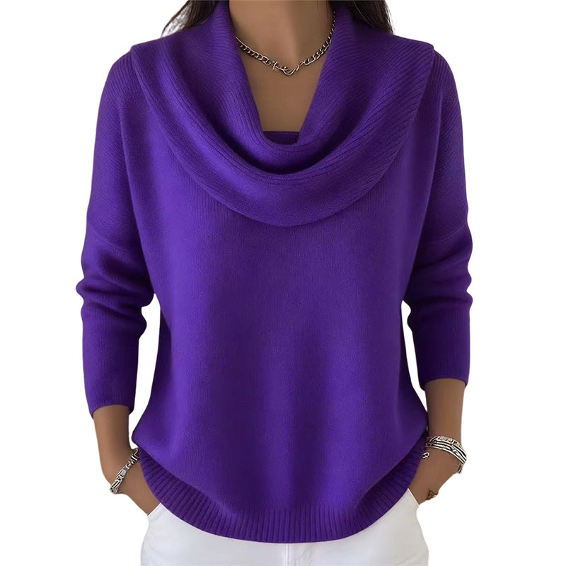 Kaia | Jersey de lentejuelas con cuello elegante – suave y abrigado